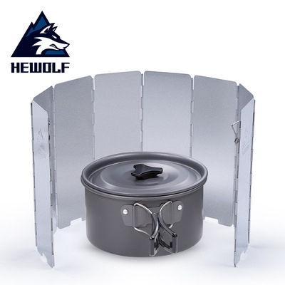 Tấm chắn gió bếp đun, bếp gas ngoài trời cản gió cắm trại dã ngoại, du lịch chính hãng Hewolf