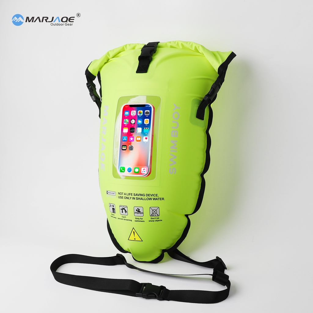 Túi đựng đồ chống nước kiêm phao bơi 30 Lit, túi khí riêng kèm còi cứu hộ và ngăn sử dụng điện thoại