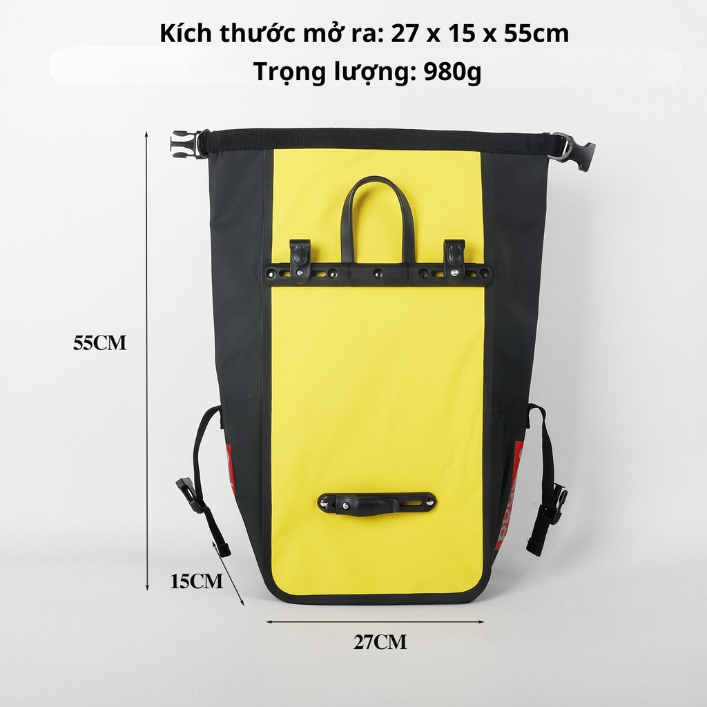 Túi xe đạp chống nước, Túi đựng đồ chống nước 25L có quai đeo nhiều mầu sắc dùng cho đi biển, đi rừng, thám hiểm