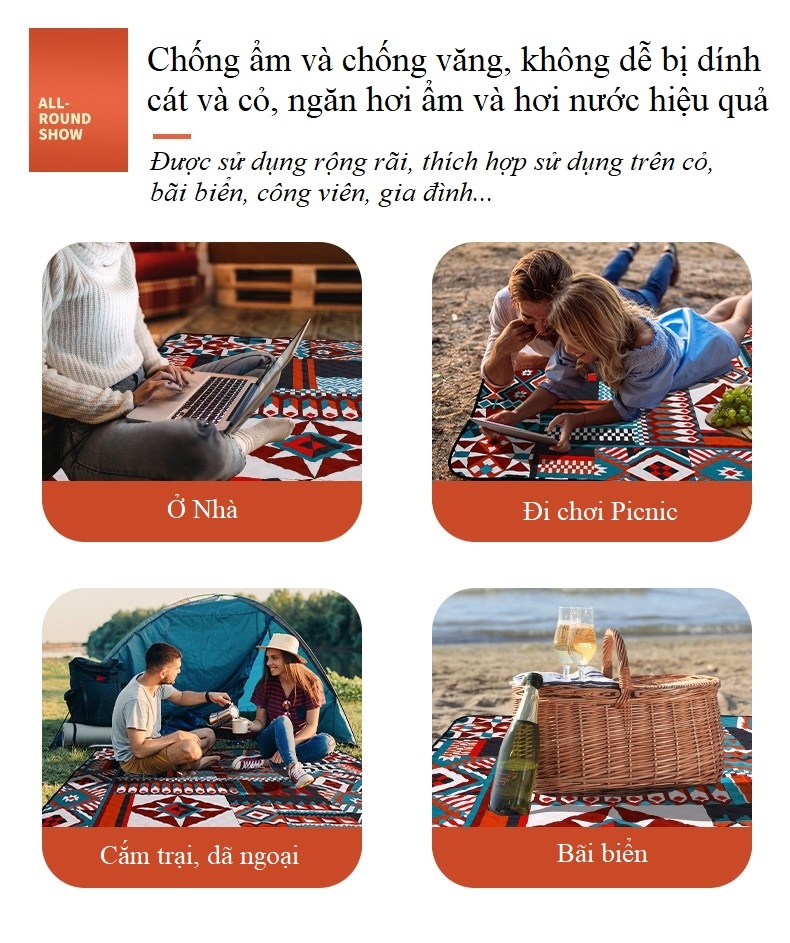 Thảm dã ngoại siêu âm dày thảm chống thấm nước và chống ẩm thảm cắm trại chất lượng cao