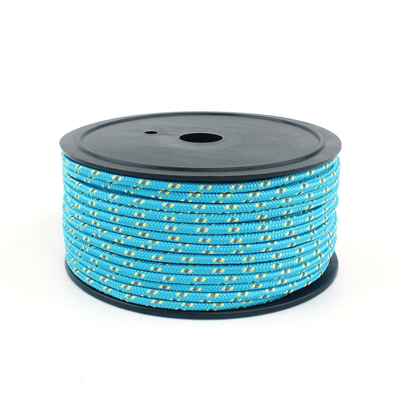 Dây phản quang dày 5mm, dài 50m, được sử dụng làm dây buộc lều cắm trại, dã ngoại, dây phơi quần áo... 50m/cuộn
