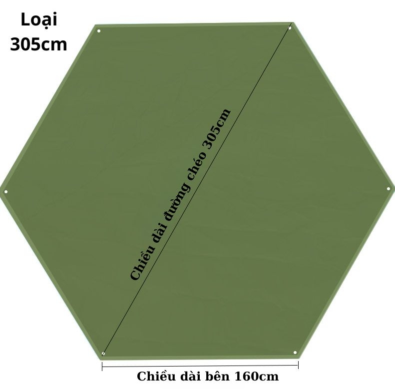 Thảm lục giác chống ẩm chống bẩn vải Oxford thảm lều cắm trại dã ngoại phù hợp ngoài trời nót đáy lều hoặc nằm nghỉ ngơi