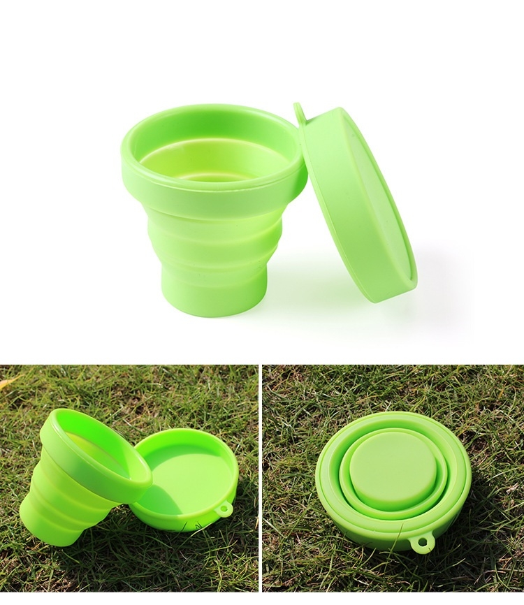 Cốc gấp silicone chính hãng AoTu - AT8854 tiện dụng cắm trại, dã ngoại, du lịch, trong nhà, văn phòng