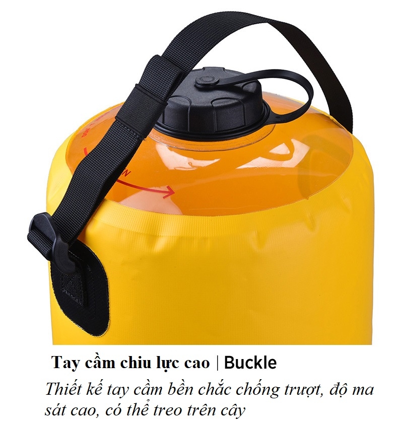 Túi Đựng Nước Túi Tắm Ngoài Trời Có Vòi Xịt Chân Dùng Khi Đi Tắm/Cắm Trại/Dã Ngoại/Đi Biển 12 Lit