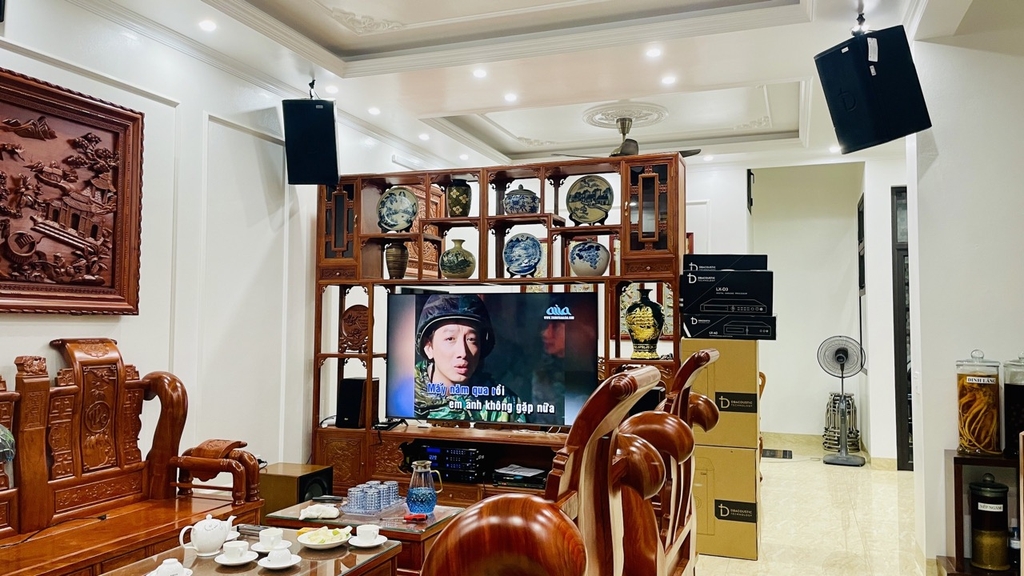 lắp đặt dàn karaoke gia đình LX3 cho chị Nhàn