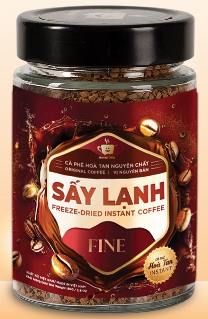 Cà Phê Hòa Tan Sấy Lạnh FINE Cao Cấp 80g