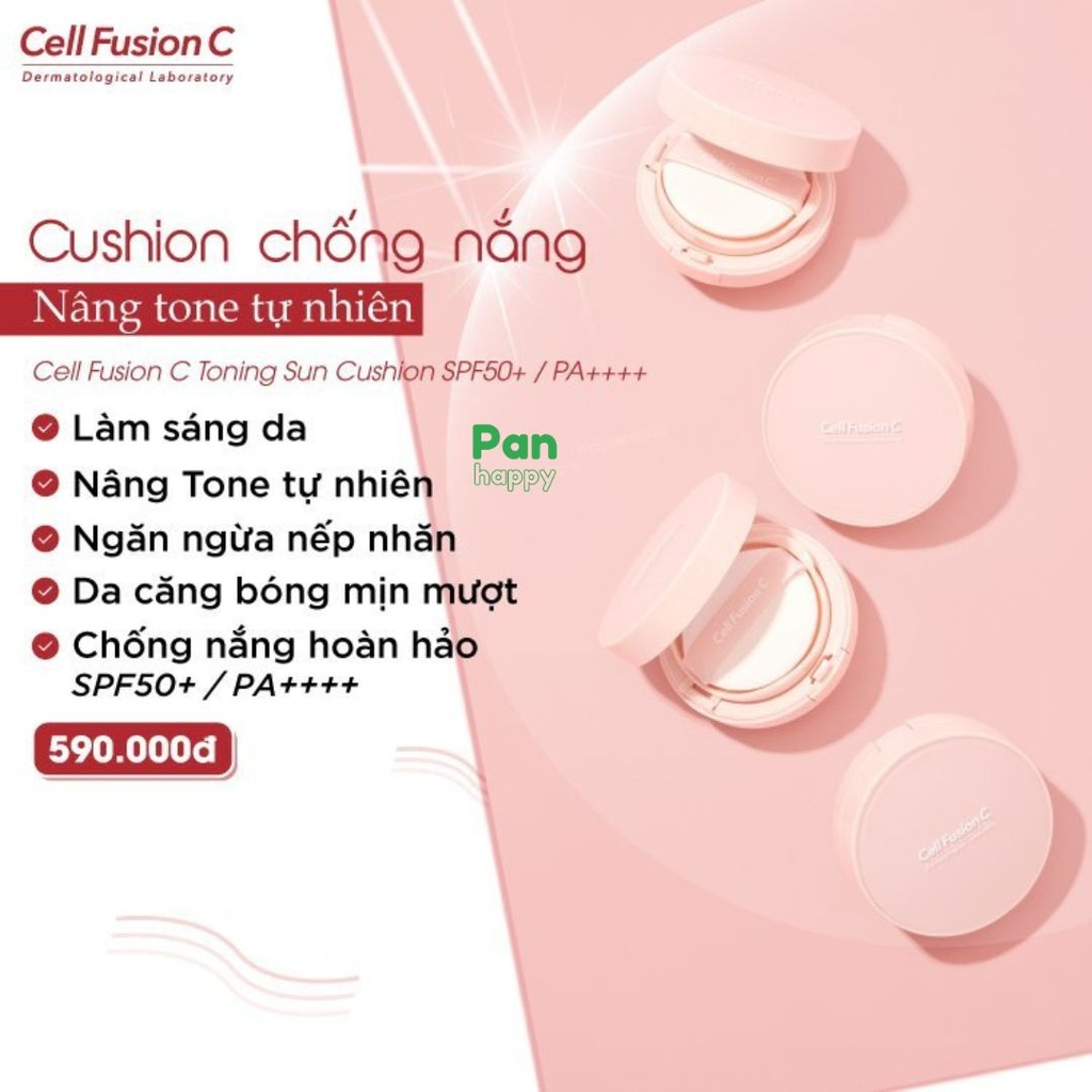 Cushion chống nắng, dưỡng da, nâng tông tự nhiên  Cell Fusion C Toning Sun