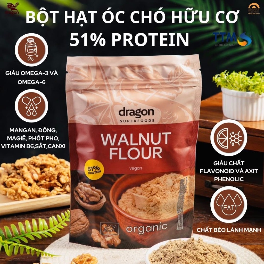 DRAGON SUPERFOODS Protein Óc chó 200g