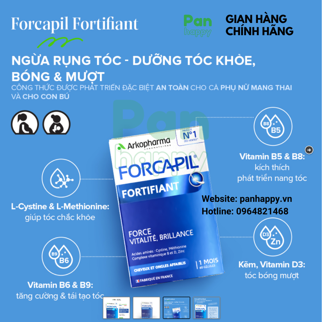 Arkopharma Mọc tóc Forcapil Anti-chute 30V