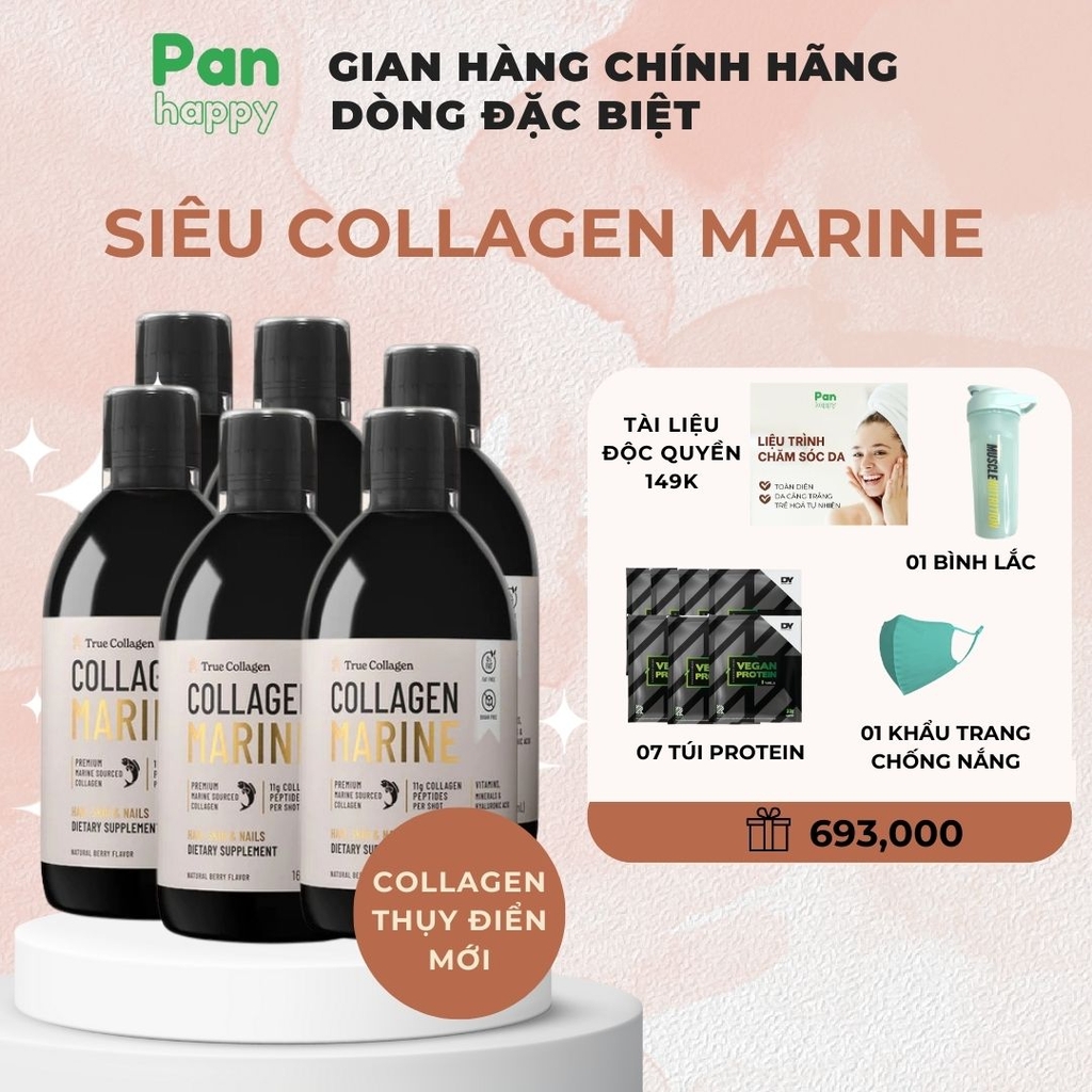 Liệu trình Collagen thủy phân 220000mg từ cá biển siêu đỉnh không đường -Vị dâu-FREESHIP