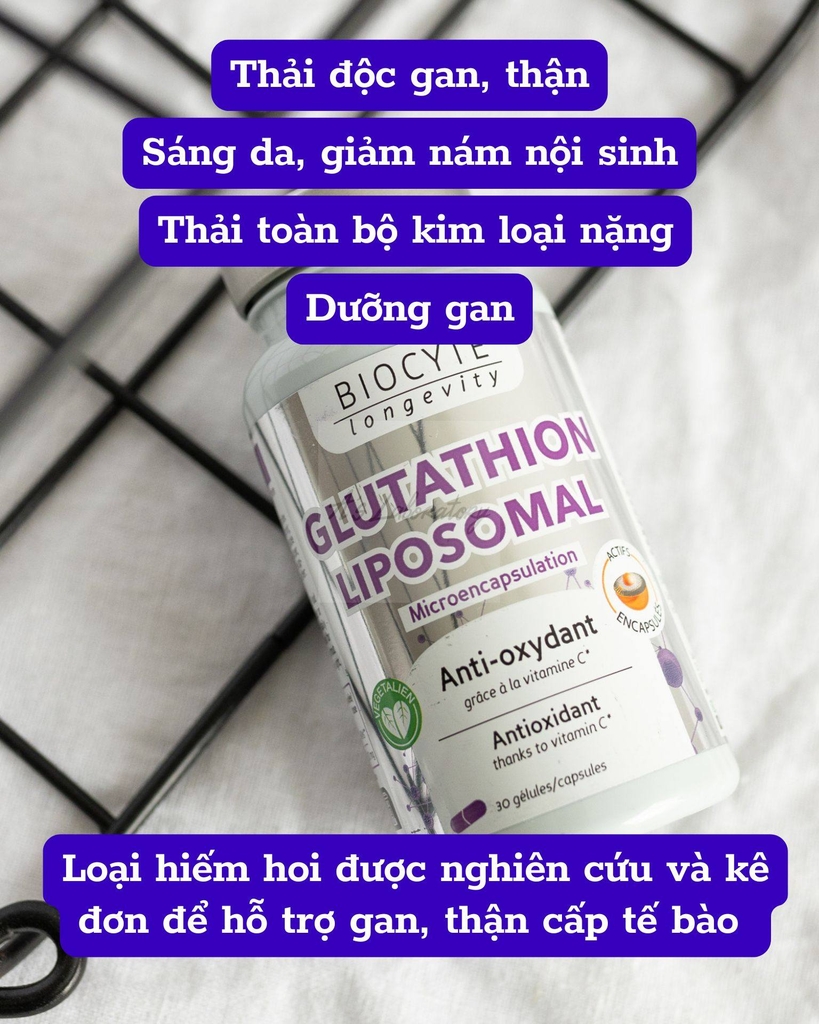 Biocyte B19-Glutathion Liposomal viên uống bổ sung Glutathione 30V