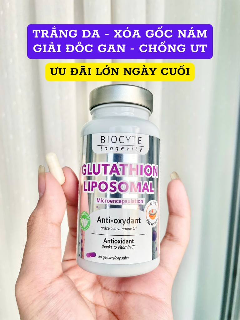 Biocyte B19-Glutathion Liposomal viên uống bổ sung Glutathione 30V