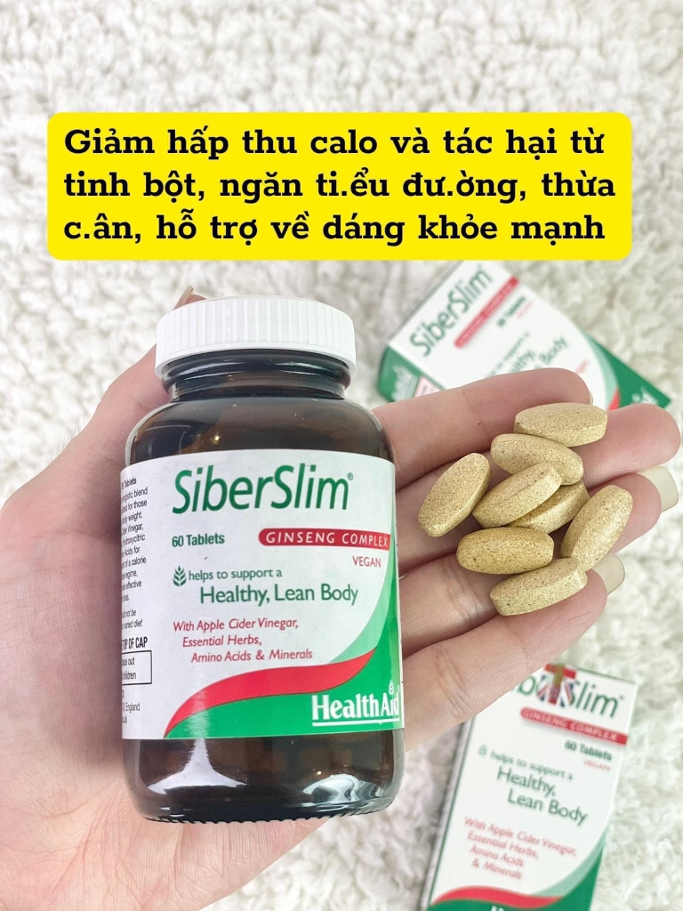 HealthAid Siberslim viên uống hỗ trợ giảm cân 60V