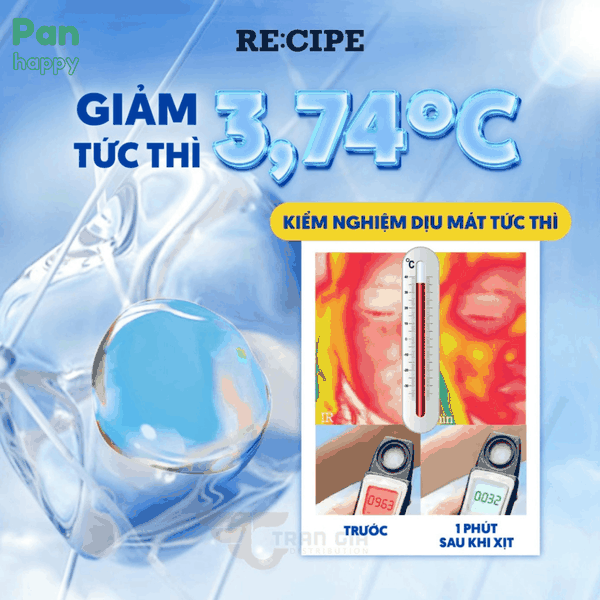 RE:CIPE Xịt chống nắng Crystal Sun Spray SPF50+ PA+++ 180ml