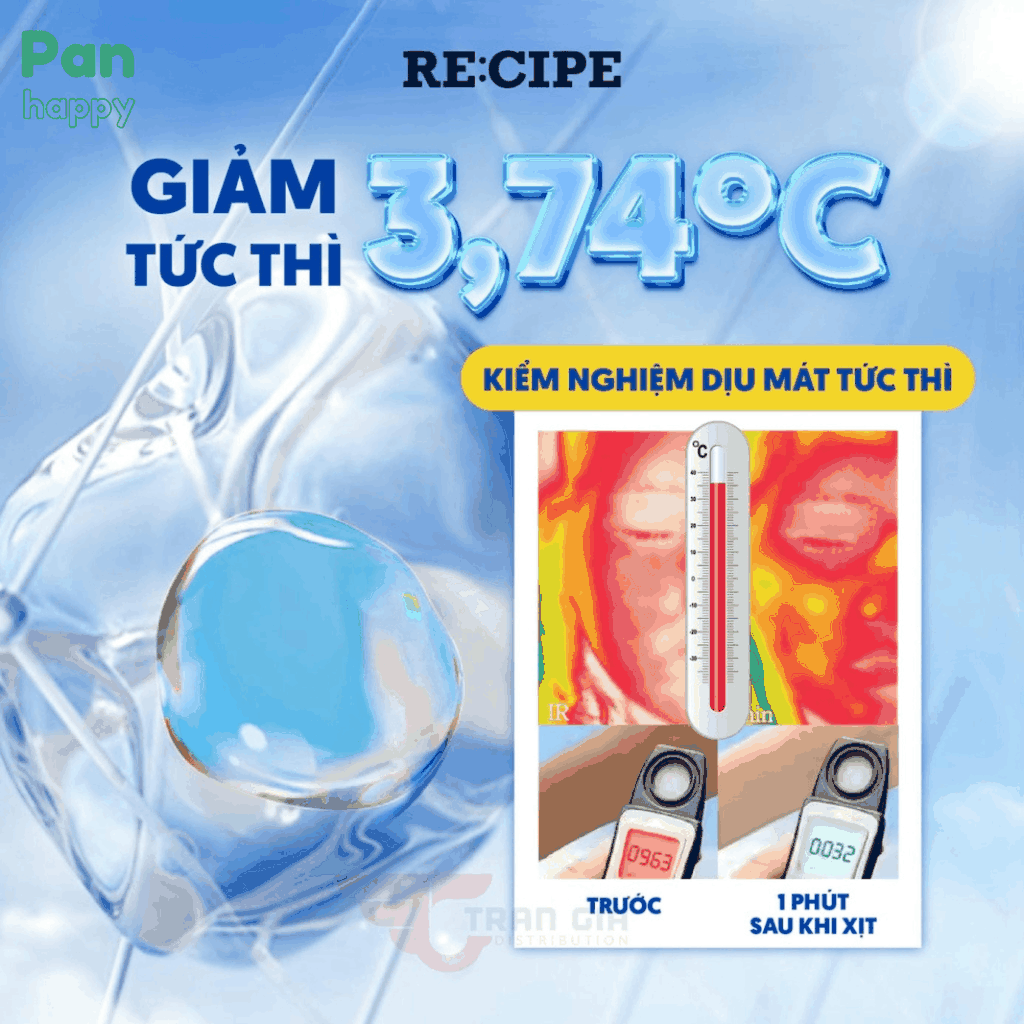 Xịt chống nắng RE:CIPE Crystal Sun Spray SPF50+ PA+++ 80ml