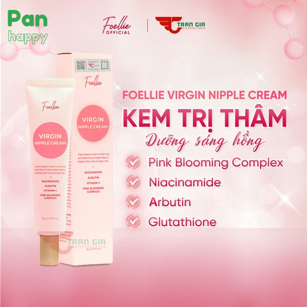 Foellie Kem Làm Hồng Nhũ Hoa Vùng Kín Virgin Nipple Cream 30ml