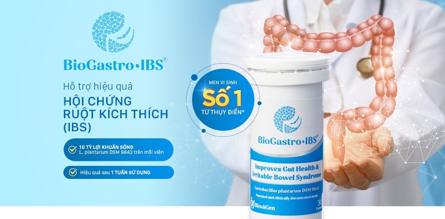 BioGastro IBS men vi sinh cải thiện ruột kích thích, viêm đại tràng 30V