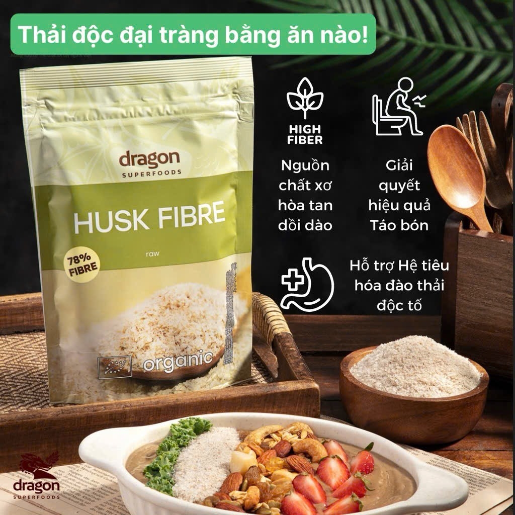 DRAGON SUPERFOODS Xơ Vỏ mã đề 150g