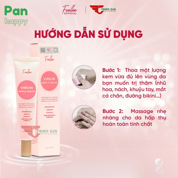 Foellie Kem Làm Hồng Nhũ Hoa Vùng Kín Virgin Nipple Cream 30ml