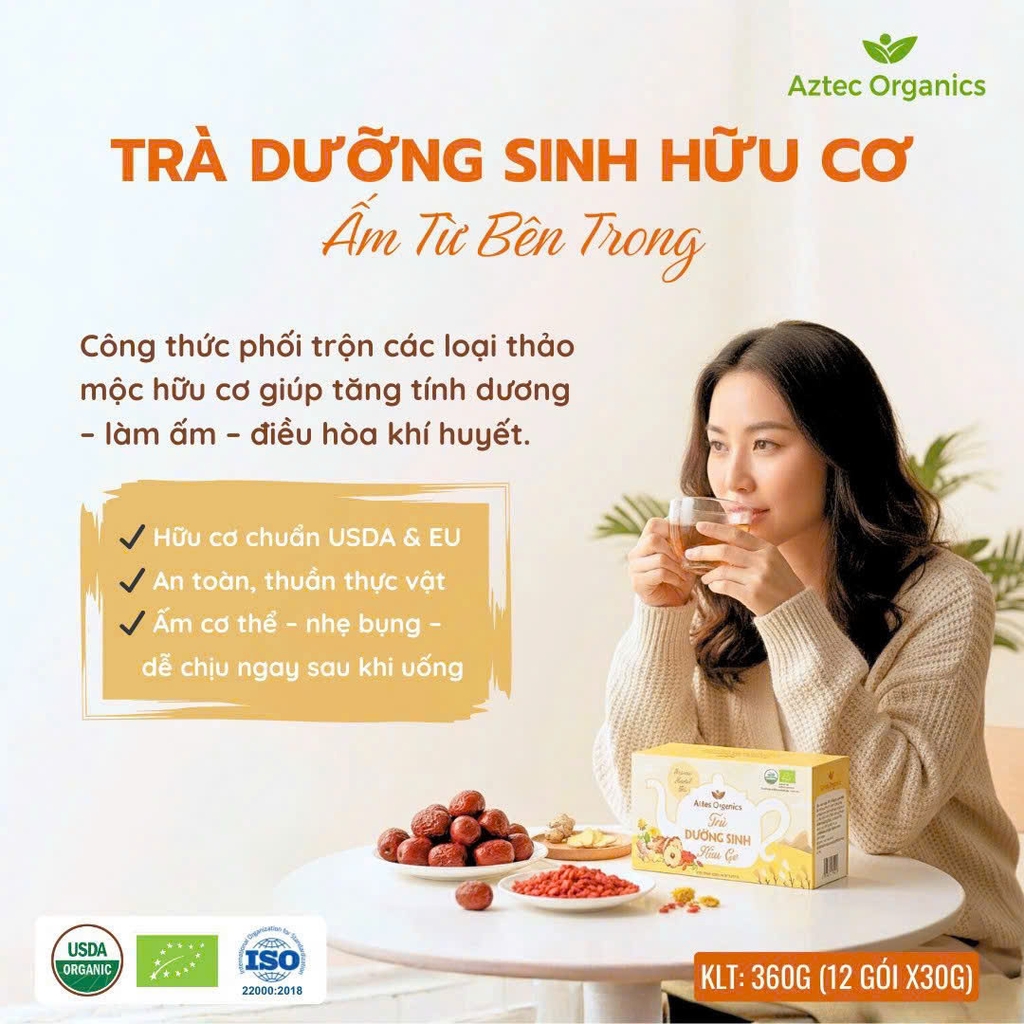 Aztec Organic Trà Dưỡng Sinh Hữu Cơ Táo Đỏ Kỷ Tử