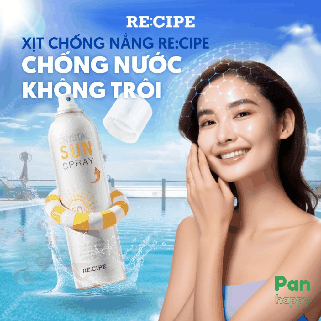 Xịt chống nắng RE:CIPE Crystal Sun Spray SPF50+ PA+++ 80ml