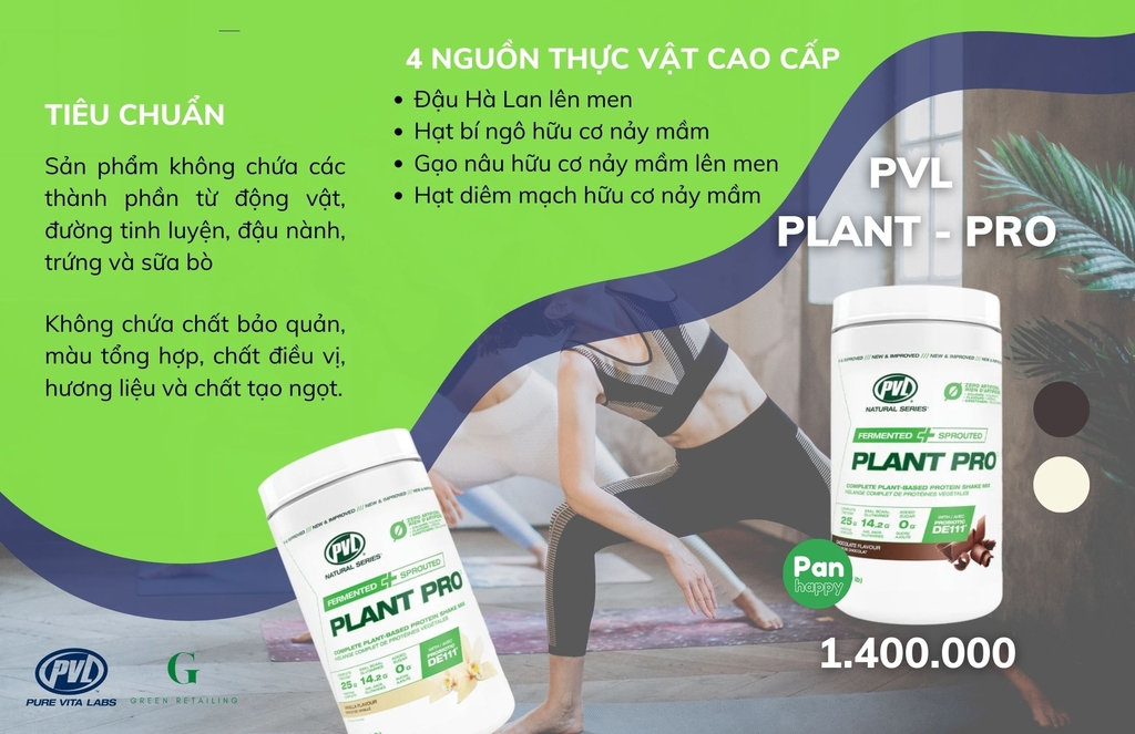 PVL Protein Đạm Thực vật Lên men Săn cơ Giảm mỡ [Mẫu mới độc quyền]