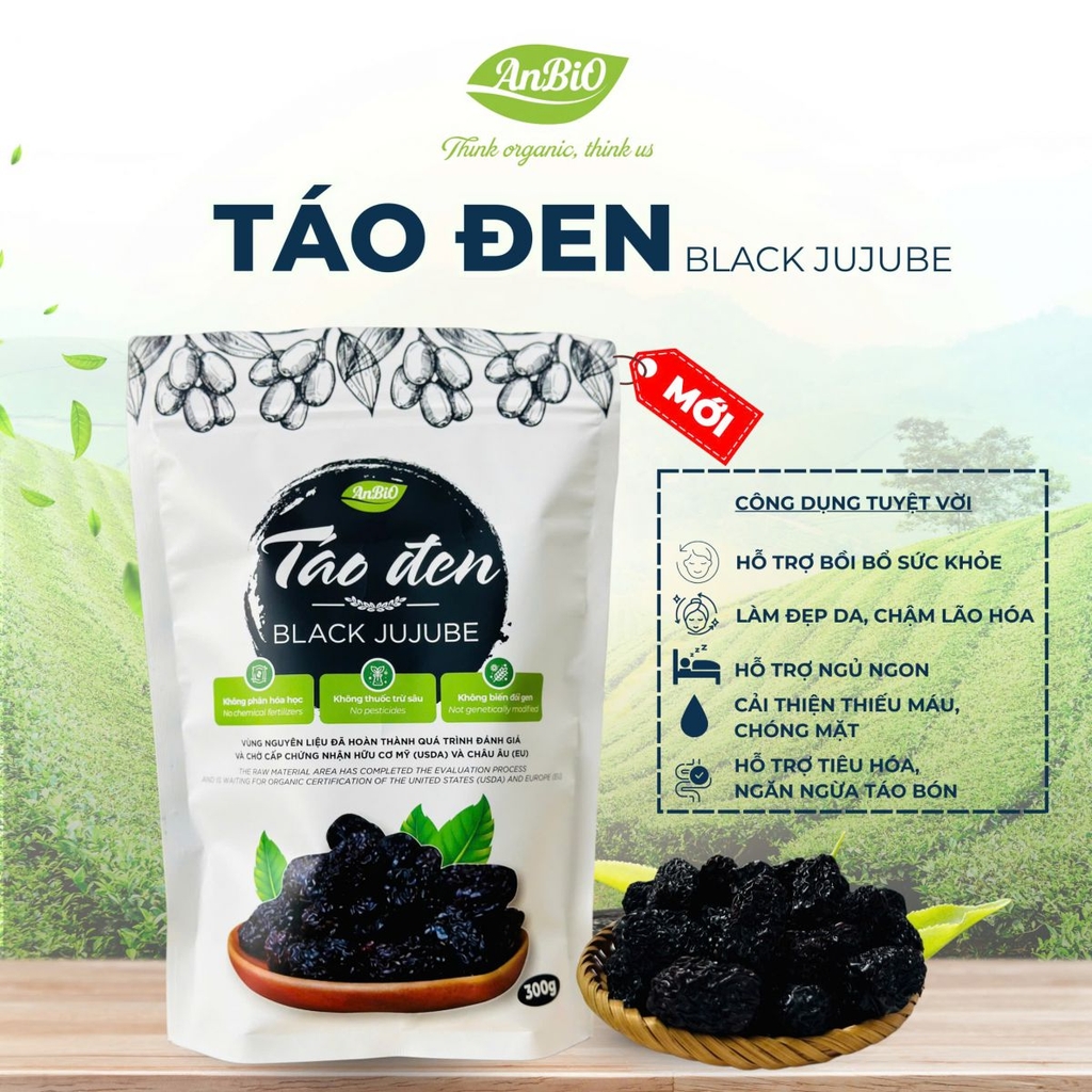 Anbio Táo đen hữu cơ 300g