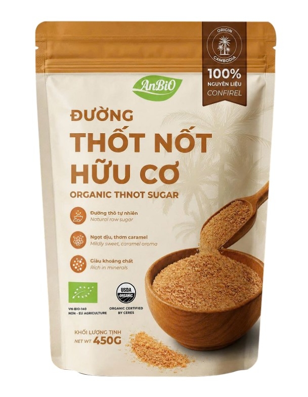 Đường thốt nốt hữu cơ Anbio 450g