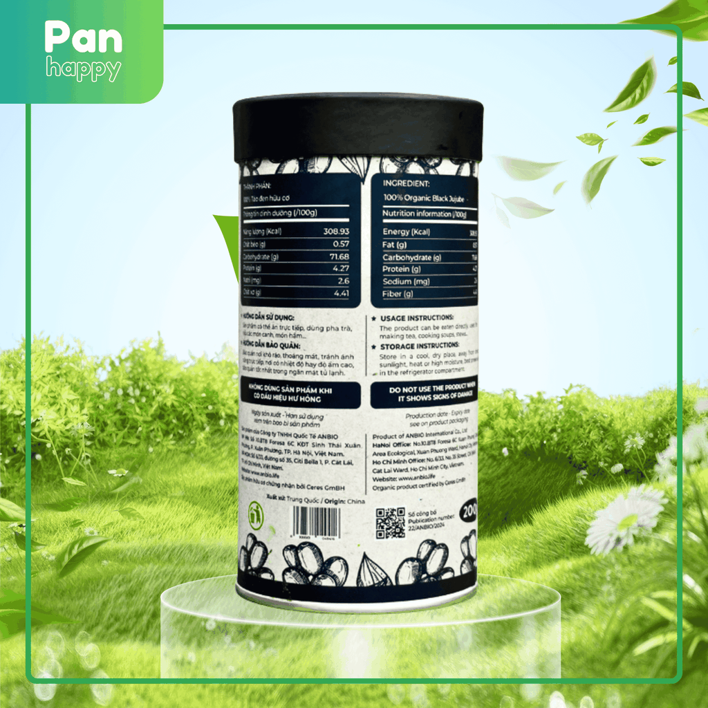Hộp Táo đen hữu cơ 200g