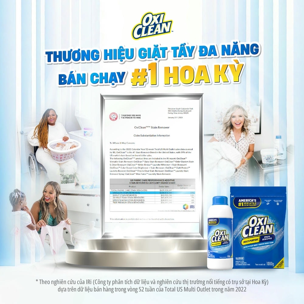 OXICLEAN Giặt Tẩy Đa Năng số 1 Mỹ - 500g
