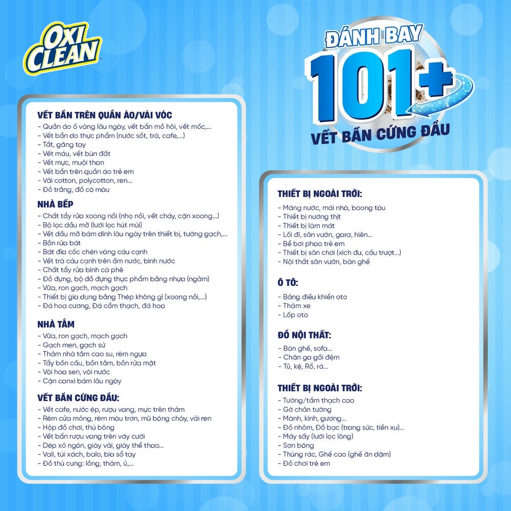 OXICLEAN Giặt Tẩy Đa Năng số 1 Mỹ - 500g