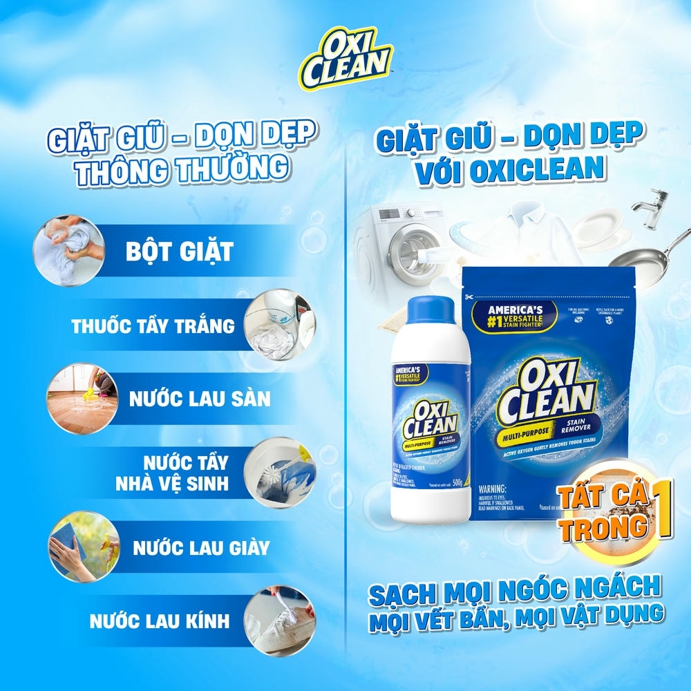 OXICLEAN Giặt Tẩy Đa Năng số 1 Mỹ - 500g
