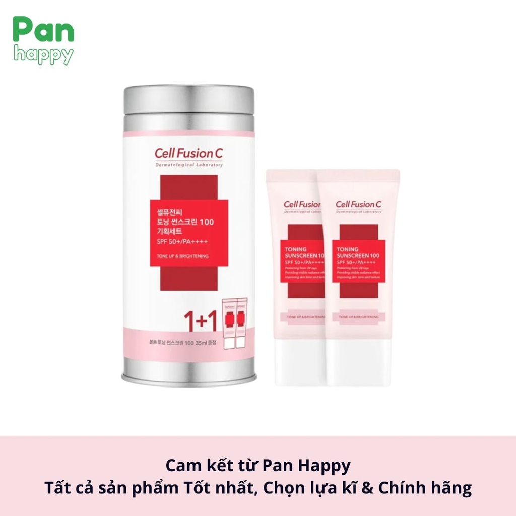 Kem chống nắng nâng tông mọi loại da Cell Fusion C  Brightening Tone Up Sunscreen 35ml+35ml