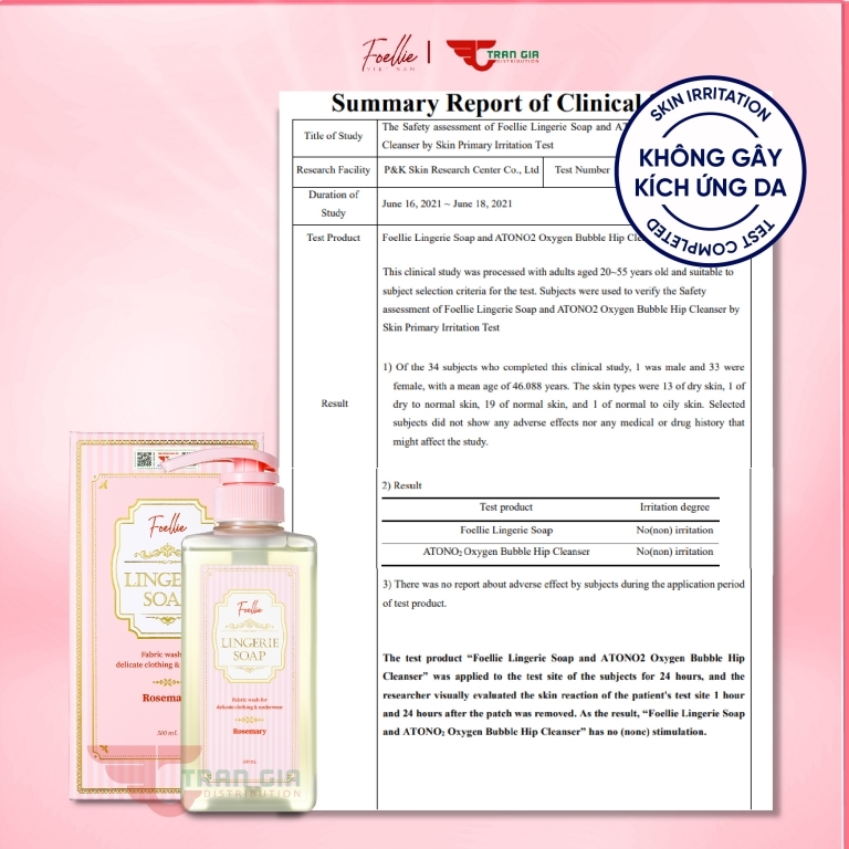 Nước giặt đồ lót Foellie LINGERIE SOAP 500ml
