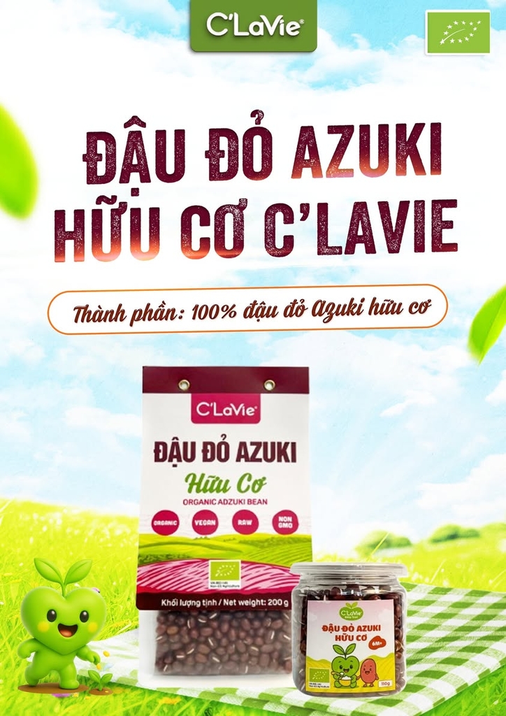 Đậu đỏ Azuki hữu cơ C'LaVie 200g