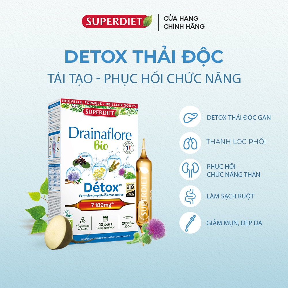 SUPERDIET Drainaflore Bio 20 Ống