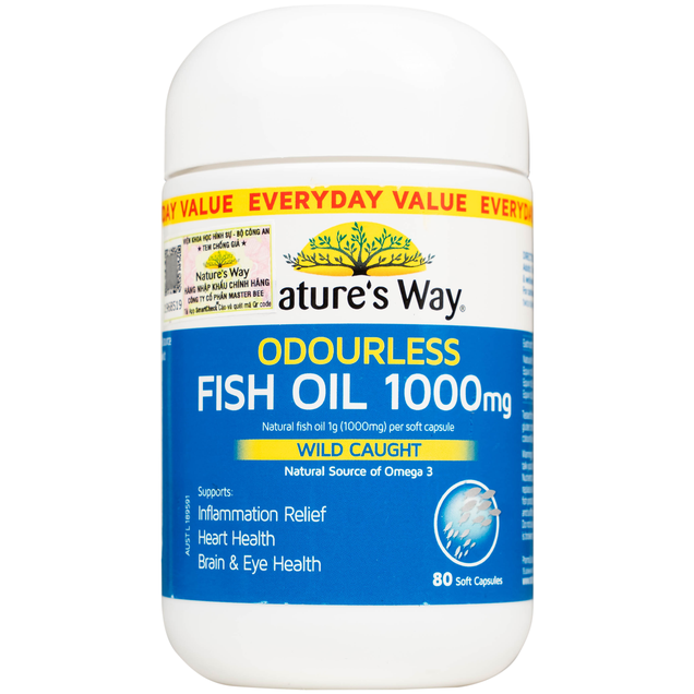Nature's Way Odourless Fish Oil 1000mg 80V