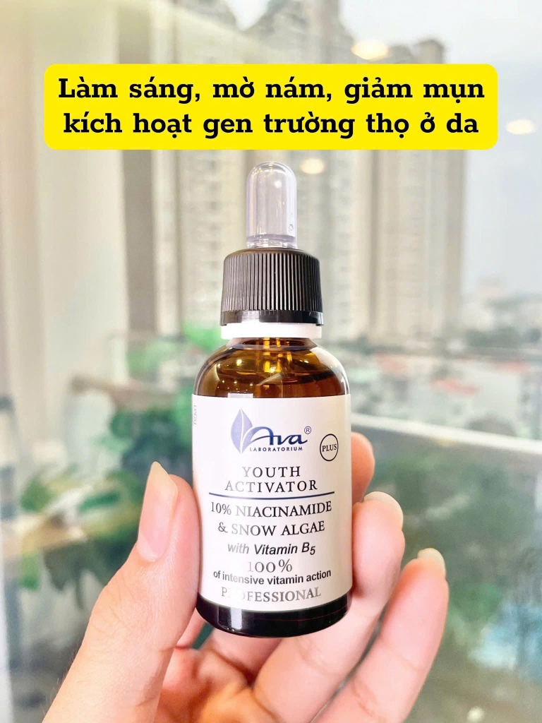 AVA LABORATIUM Serum Niacinamide 10% B5 & Tảo Tuyết - 50ml
