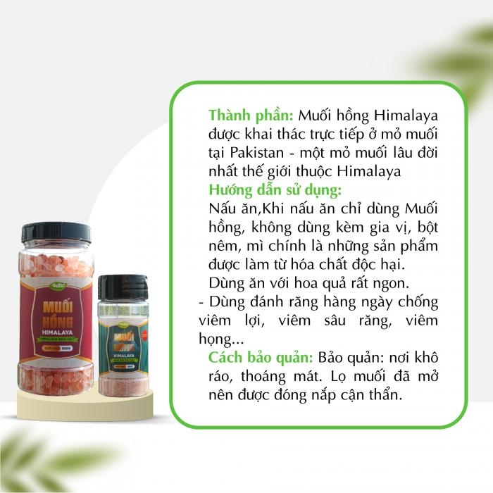 Anbio Muối Hồng Himalaya Thô 500g