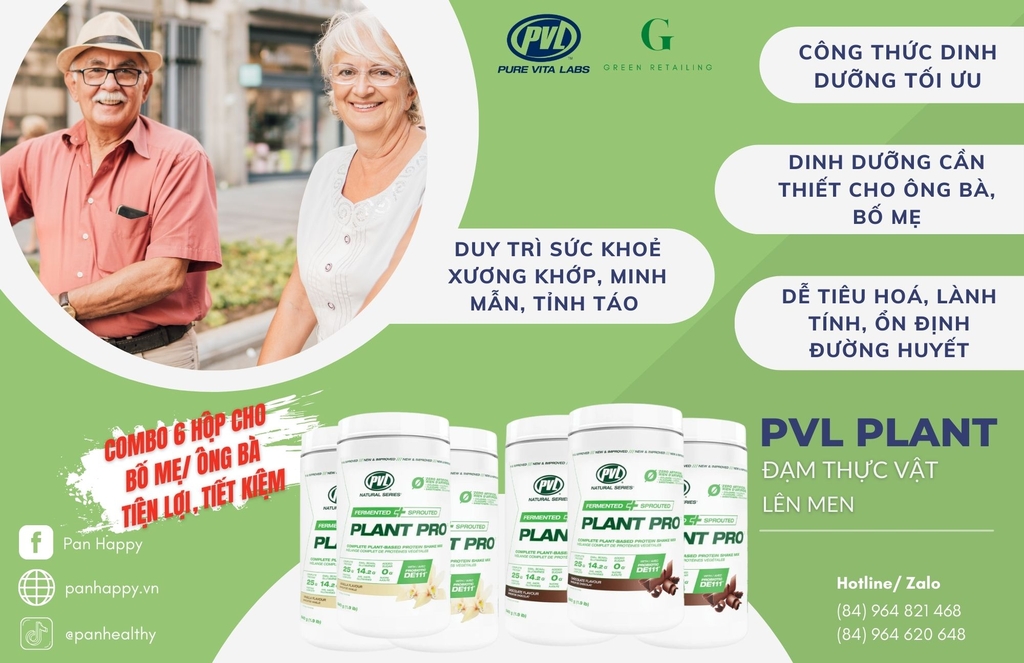 PVL Protein Đạm Thực vật Lên men Săn cơ Giảm mỡ [Mẫu mới độc quyền]