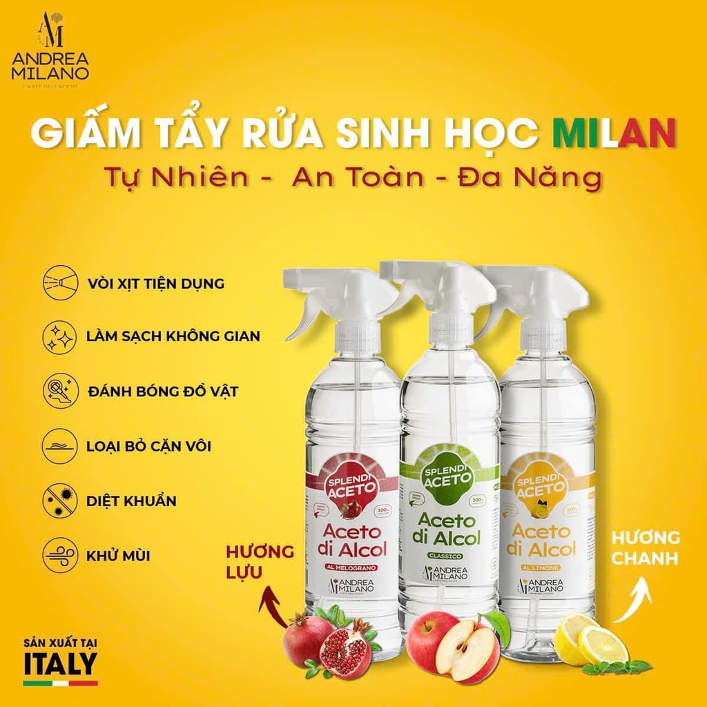 MILAN Giấm Táo Sinh Học Tẩy Rửa Đa Năng