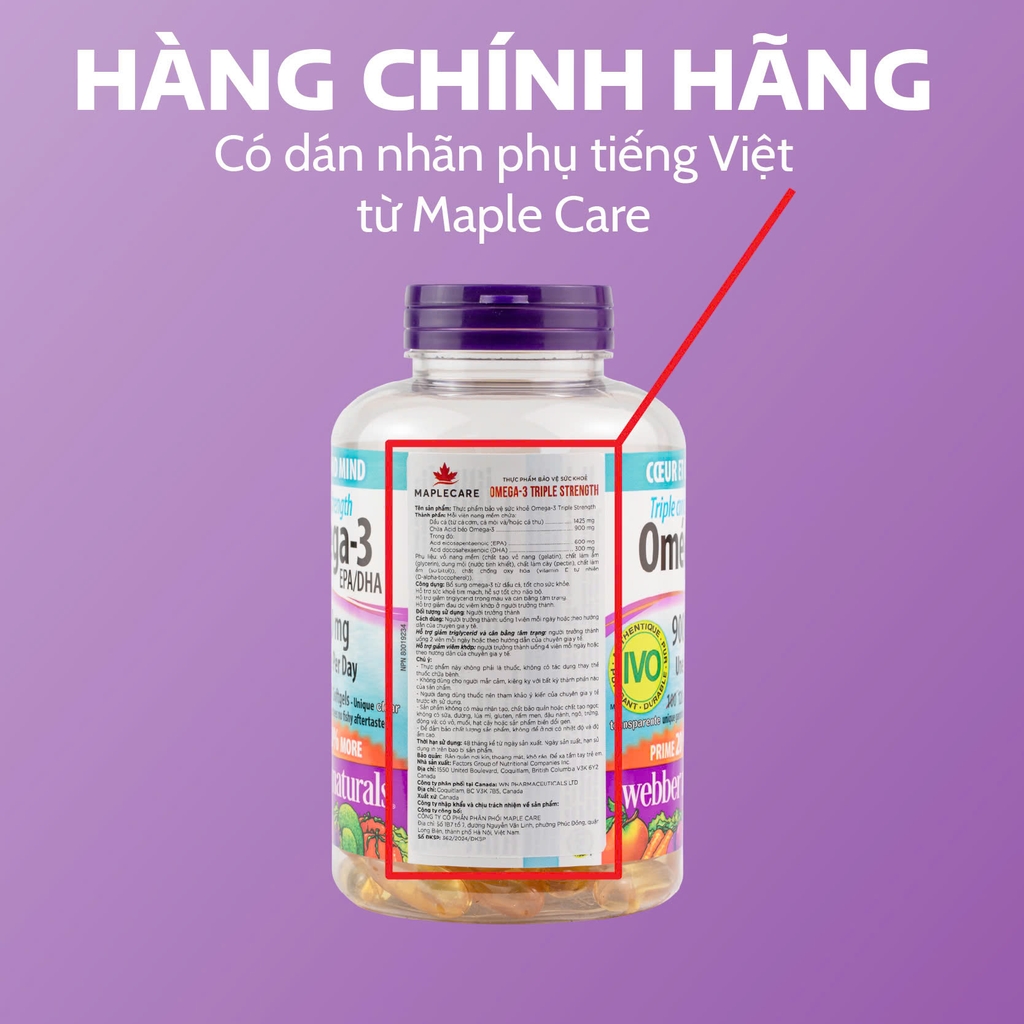 Webber Naturals Omega-3 900mg 80V