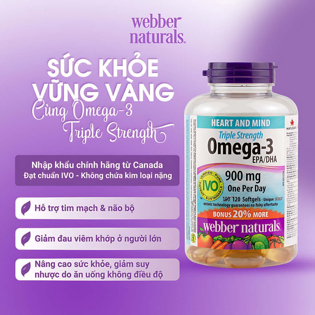 Webber Naturals Omega-3 900mg 80V