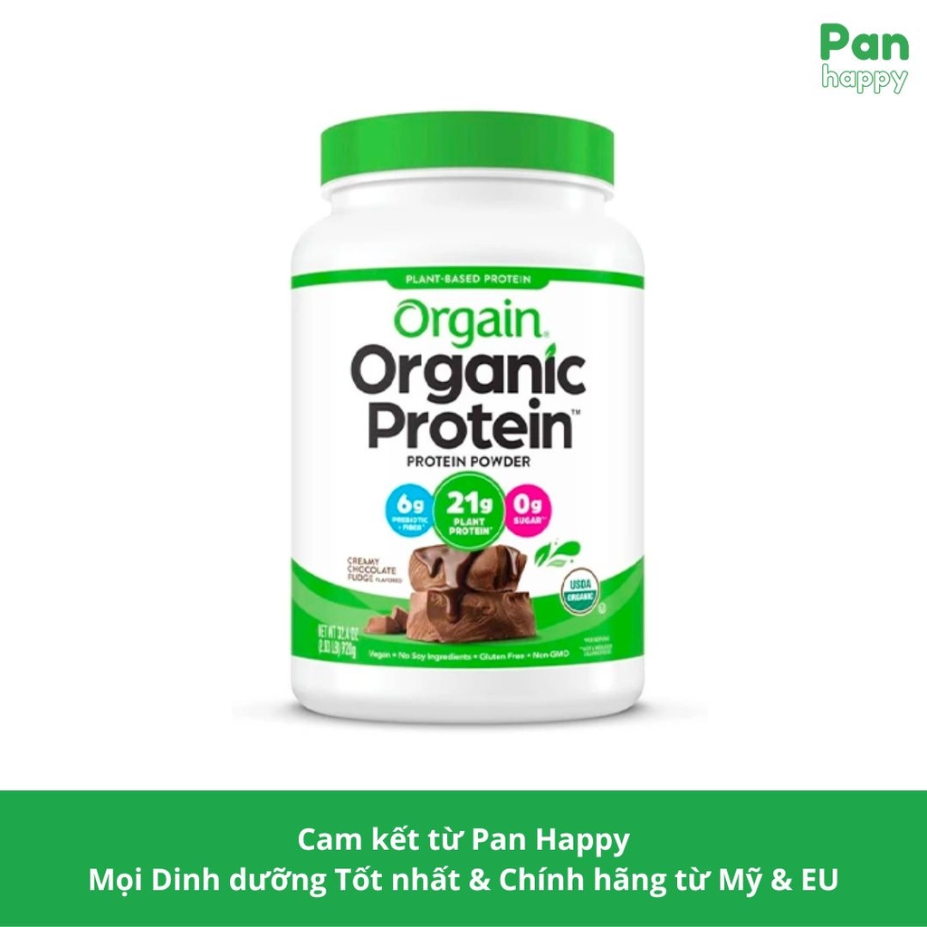 Đạm Protein thực vật Detox giảm mỡ Orgain Chocolate 920g