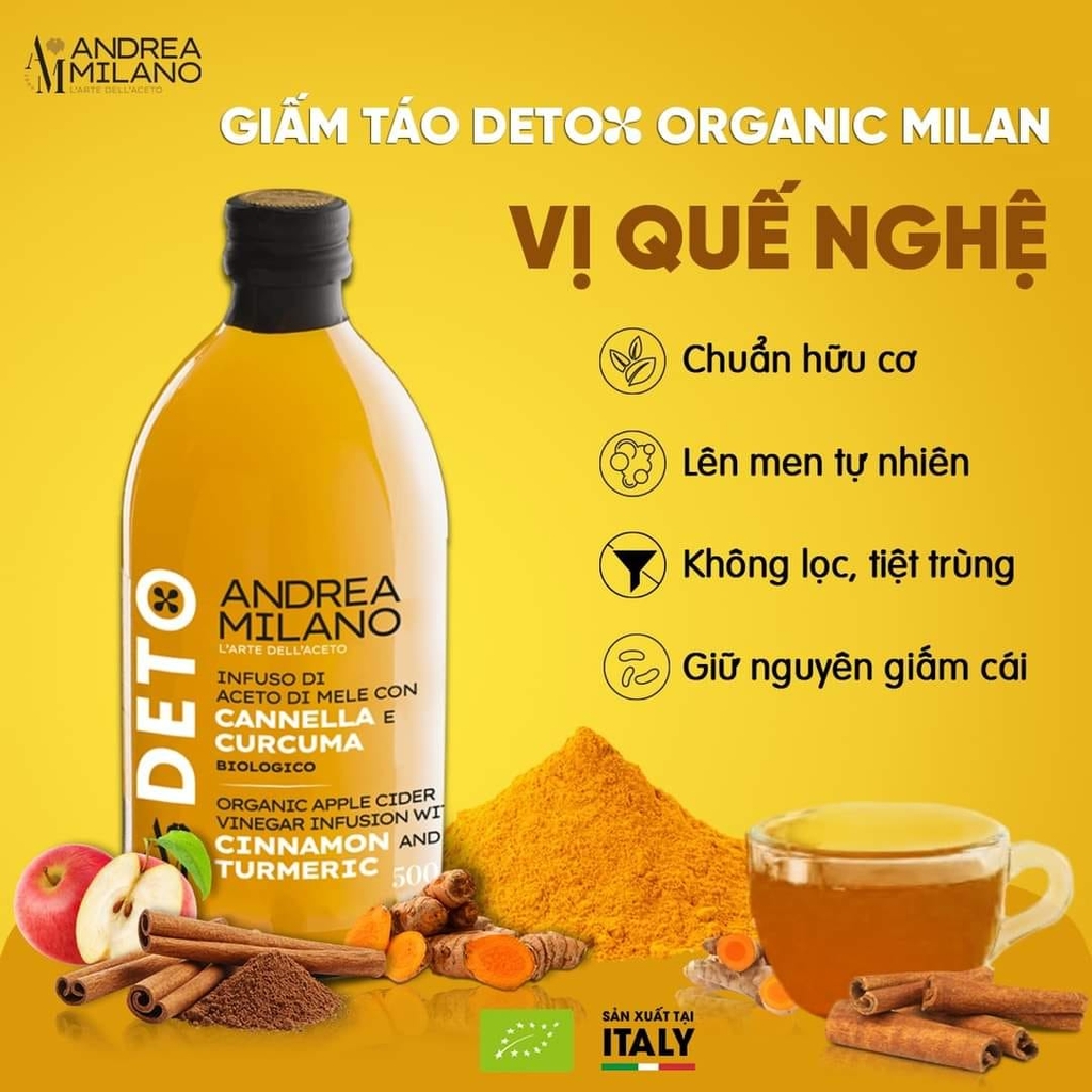 MILAN Giấm Táo Quế Nghệ 500ml