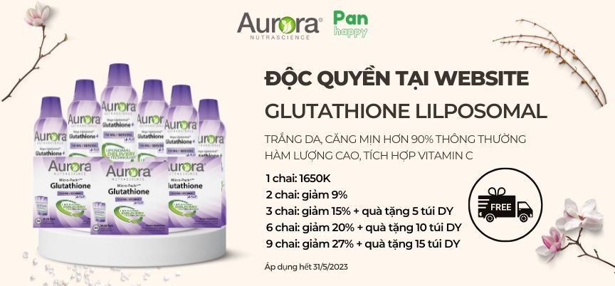 Aurora Glutathione + Vitamin C trắng da, chống lão hóa, ngừa ung thư - ƯU ĐÃI ĐỘC QUYỀN