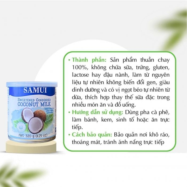 [Combo5] Sữa đặc thuần chay có đường 320g