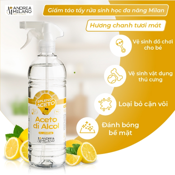 MILAN Giấm Táo Sinh Học Tẩy Rửa Đa Năng - Chanh