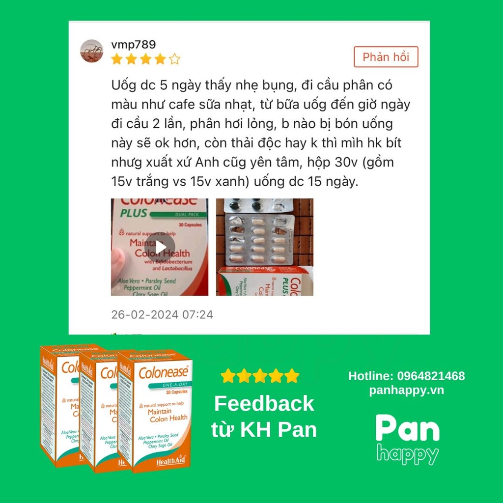 Viên thải độc đại tràng 2 trong 1 thêm lợi khuẩn HEALTHAID