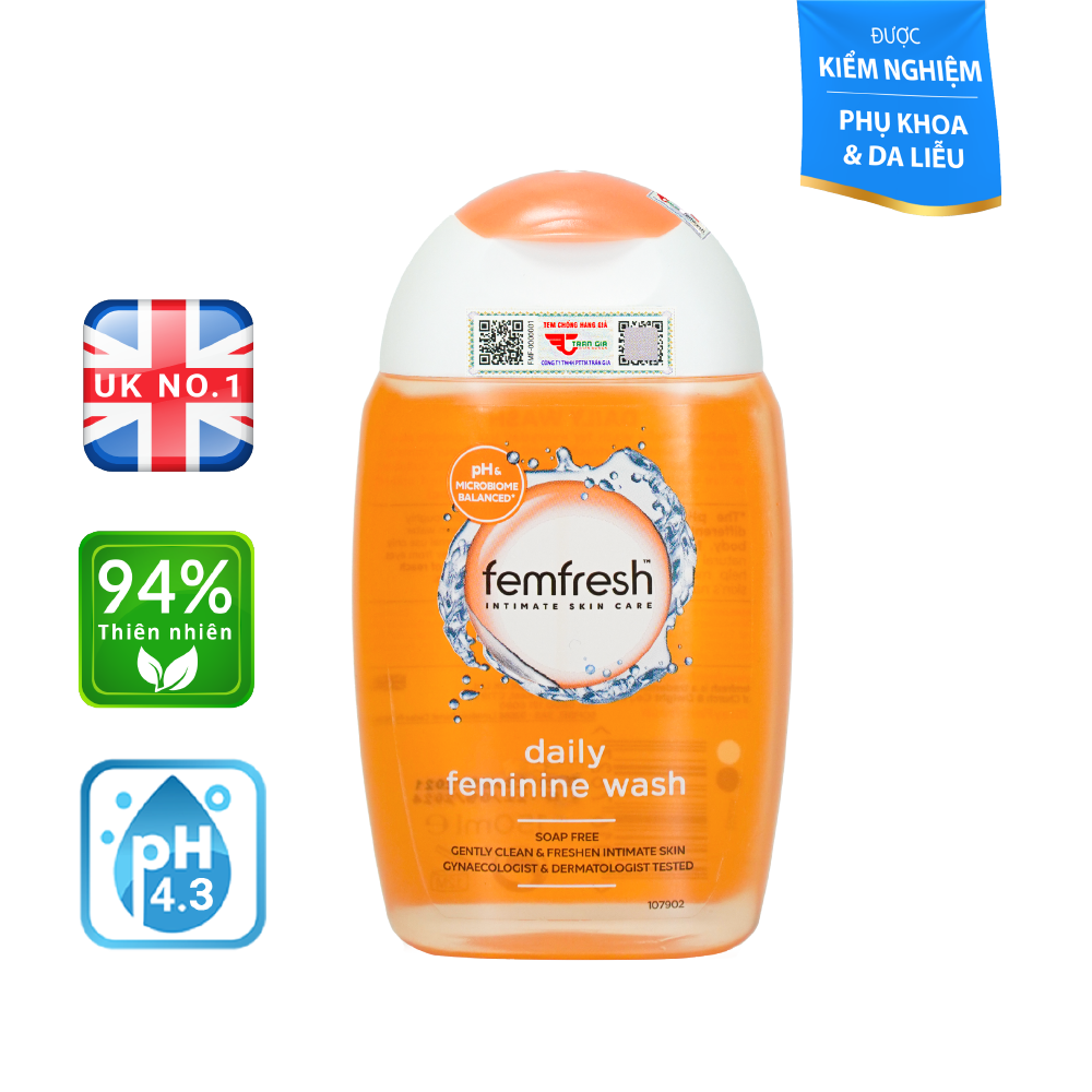 DDVS cao cấp FemFresh daily intimate wash 150ml (Màu cam)
